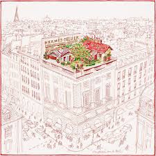 La Maison Des Carres Hermes Un Jardin Sur Le Toit Hermes Scarf Silk Accessories Scarf Design