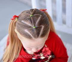 This Is A Simple But Effective Style I Love How It Looks Like A Christmas Tree From The Toddler Hairstyles Girl Easy Toddler Hairstyles Little Girl Hairstyles