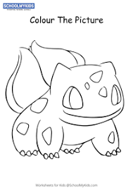 Be the first to comment. Pokemon Bulbasaur Pokemon Coloring Pages Worksheets For Kindergarten First Second Grade Art And Craft Worksheets Schoolmykids Com