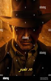 Indiana Jones and the Dial of Destiny poster Harrison Ford Stock Photo