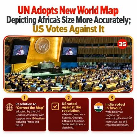 UN Adopts New World Map With Africa's True Size The world map could soon get a major makeover as the UN backs efforts to more accurately represent Africa's size. On September 5,