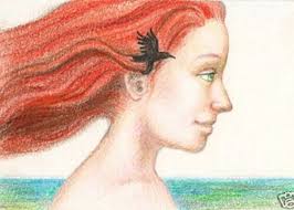 EARL NEFF DRAWING FAMOUS UFO EXPERT AMERICAN PORTRAIT LISTED RARE VINTAGE  1940'S