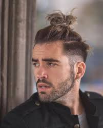 Cool Braided Hairstyle For Men With Short Hair Man Bun Hairstyles Top Knot Men Mens Hairstyles