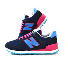 New Balance 574 Lacivert Turkuaz Fusya Bayan Ayakkabi Spor New Balance Turkuaz Ayakkabilar