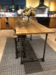Scaffold Tube Rustic Bar Height Table Made From Reclaimed Etsy In 2020 Bar Height Table Rustic Bar Bar Height Kitchen Table