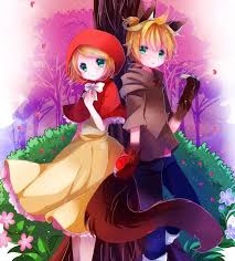 The Wolf That Fell In Love With Little Red Riding Hood Kagamine Rin And Len This Is From A Song Called The Wolf That Fell In Love With Red Riding Hood It S One Of My All Anime Red Riding Hood Anime Art