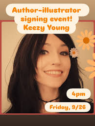 Local author-illustrator Keezy Young will be at Haunted Burrow Books