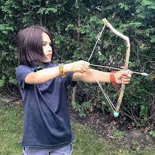 Foam bow and arrow from ziggity zoom Diy Bow And Arrow Tiny Trash Can