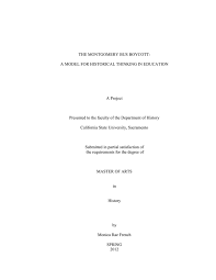 Why did the montgomery bus boycott begin? The Montgomery Bus Boycott A Model For Historical Thinking In Education