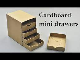 Origami Chest Of Drawers Tutorial Part 1 Shelf Youtube Diy Cardboard Diy Cardboard Furniture Cardboard Organizer