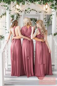 Dusty Rose Bridesmaid Dress Infinity Dress Floor Length Maxi Wrap Convertible Rosewood Dres Dusty Rose Dress Rose Bridesmaid Dresses Infinity Dress Bridesmaid