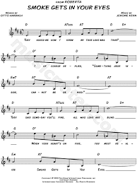 The Platters Smoke Gets In Your Eyes Sheet Music Leadsheet In D Major Transposable Download Print Clarinet Music Sheet Music Organ Music