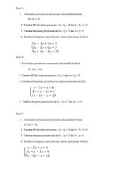 Setelah disederhanakan, hanya ada dua persamaan unik yang harus diselesaikan. Bu Cucu