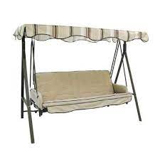Riplock Fabric Replacement Canopy Top Cover For Garden Treasures Traditional Three Person Swing Beige In 2021 Replacement Canopy Traditional Cushions Patio Swing