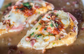 Chicken sorrentino or pollo alla sorrentina is an italian dish of lightly breaded chicken breast, layered with prosciutto, eggplant, marinara sauce and mozzarella baked to perfection yielding a juicy. Chicken Sorrentino With Eggplant Prosciutto And Mozzarella In A Brown Sauce With Onions At Anna Marie S Italian Cuisine On Friday Nov 24 2017 In Las Vegas Benjamin Hager Las Vegas Review Jou