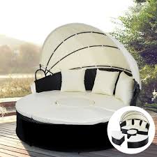 Which is the best patio daybed to buy? 20 Days Presell Outdoor Patio Sofa Furniture Round Retractable Canopy Daybed Black Wicker Rattan Outd Daybed Canopy Wicker Patio Furniture Set Canopy Outdoor