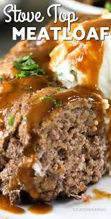 Stove Top Meatloaf Combines Lean Ground Beef With Our Favorite Seasoned Stove Top Stuffing Mix For A Deli Stove Top Meatloaf Stove Top Recipes Stuffing Recipes