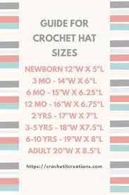 Newborn Crochet Patterns Size Chart For Crochet Hat Sizes