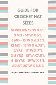 newborn crochet patterns size chart for crochet hat sizes