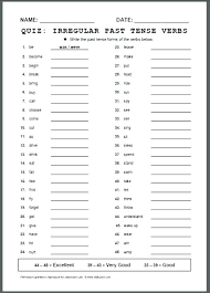 Irregular Verb Worksheets Worksheet Fun And Printable