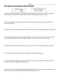 Your answer needs to include the proper units! Density Equation With Ws