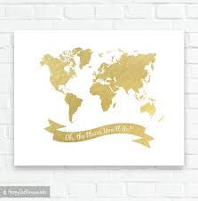 Dr Seuss Oh The Places Youll Go Map Art World By Happycatdownloads Map Art World Map Poster Wall Art Prints