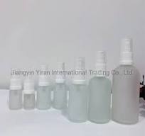 Clear Frosted Glass Bottle Empty Bottle for Facial Toner Moisturising  Product with White Plastic Mist Spray 5 10 15 20 30 50 100ml