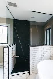 Bathroom Shower Tile Ideas Black And White Modern Custom Home Design Rogers Mn Construction2style Slate Shower Shower Wall Tile Black And White Master Bathroom