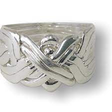 Puzzle ring solution for 4 band regular puzzle rings 4b141. 8 Band Sterling Silver Puzzle Ring More Wire Puzzles Puzzle Master Inc