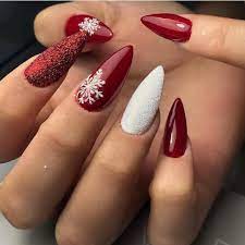 Latest Photos Nail Art Glitter White Style Accompanied By Clothing Hair And Sneakers The Subsequent Trendy Item In 2021 White Acrylic Nails Red Nails Winter Nail Art
