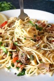 A Plate Of Tuna Spaghetti With A Fork In It Spagetti Recipe Easy Pasta Salad Recipe Favorite Pasta Recipes