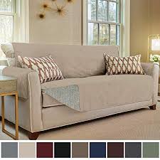 Amazon Com Gorilla Grip Original Slip Resistant Sofa Slipcover Protector Seat Width Up To 70 Inch Su Best Fabric For Sofa Furniture Sofa Set Slipcovered Sofa