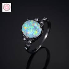 Cheap Fire Opal Buy Quality Black Gold Directly From China Gold Filled Suppliers Hot Sale Blac Black Opal Wedding Ring Opal Wedding Rings Black Wedding Rings