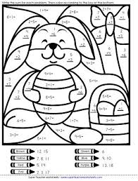 You can use one worksheet per day as a warm up to your daily classroom lesson. Easter Worksheets Puzzles Crafts Printables Easter Math Worksheets Math Coloring Worksheets Free Printable Math Worksheets