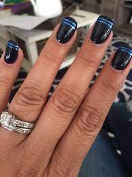 My Version Of Thin Blue Line Nails Line Nail Designs Lines On Nails Line Nail Art