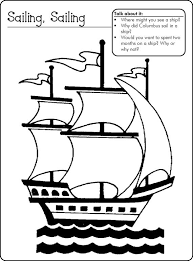 And even if columbus had reached north america proper by ship at some point, it's unlikely he would have been the first person, or even the first european, to do so. Columbus Day Ships Coloring Pages