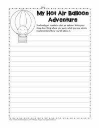 Hot Air Balloon Narrative Writing Worksheets Paragraph Writing Worksheets Hot Air