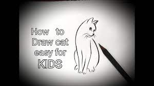 It's been almost a year this tutorial is on patreon and i don't have a lot of new things to post, so enjoy! How To Draw A Cat Easy For Kids Beginners Step By Step Easy Simple Line Drawing Of Cat Youtube