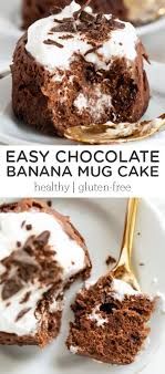 Chocolate Banana Mug Cake Gluten Free Healthy Simply Quinoa Recipe Homemade Recipes Dessert Banana Mug Cake Easy Chocolate