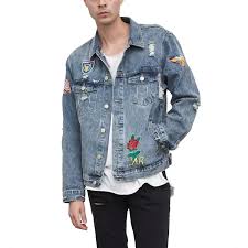 Tertekan Rose Patch Grosir Biru Jeans Dicuci Denim Jaket Pria Buy Denim Jaket Pria Dicuci Jeans Jaket Tertekan Denim Jaket Product On Alibaba Com