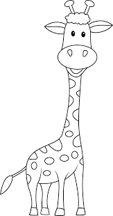 La girafe est un drôle animal,avec son long cou, elle peut voir au si vous posez la question: Coloriage Girafe Souriante Dessin Gratuit A Imprimer