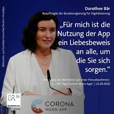 Br24 On Twitter Zum 100 Tage Jubilaum Der Coronawarnapp Nennt Dorothee Bar Csu Staatsministerin Fur Digitales Die Coronaapp Einen Liebesbeweis Corona Coronavirus Covid19 Dorobaer Csu Https T Co 87wdzswymy