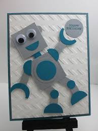 The tutorial also has an easy to follow video, that all but guarantees success with this craft project. Robot Birthday Card Kids Birthday Cards Kids Cards Birthday Cards For Boys