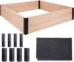 We love this for a patio garden or any place where. Amazon Com Quictent 48 X48 X11 Extra Thick Cedar Raised Garden Bed Wooden Elevated Planter Kit Box With 8 Advanced Resistant Rust Metal Bed Corner Bracket Connectors For Herbs Vegetable Flower Kitchen Dining