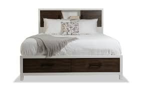 Gatlin brown full platform storage bed, created for macy's. Fusion Full White Brown Bookcase Storage Bed Bob S Discount Furniture