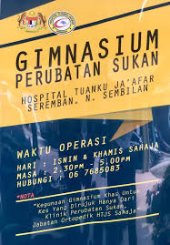 To have a better view of the location pejabat pengarah hospital tuanku fauziah, pay attention to the streets that are located nearby: Kkmalaysia On Twitter Gimnasium Perubatan Sukan Yg Pertama Di Hospital Kkm Telah Dibuka Di Hos Tuanku Jaafar Seremban Htjs Gym Ini Jlnkan Program Rehabilitasi Kecederaan Muskuloskeletal Spt Kecederaan Sukan Dan Slps Pembedahan