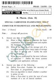 Download computer fundamentals question paper. Uptu B Tech Question Papers Phar 124 Ph 124 Computer Fundamentals Programming