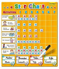 Details About Large Magnetic Star Reward Chart For Up To 4 Children Good Behavior Fiesta Craft