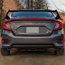 For full details such as dimensions, cargo capacity, suspension, colors, and brakes, click on a specific civic trim. For 2016 2018 Honda Civic 4dr T R Style Rear Trunk Black Spoiler Wing Body Kit Car Truck Spoilers Wings