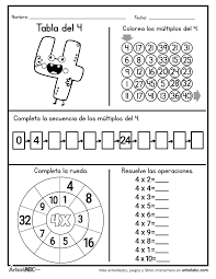 Operaciones De La Tabla Del 4 Arbol Abc Tabla De Multiplicar Para Imprimir Ejercicios Tablas De Multiplicar Ejercicios De Calculo